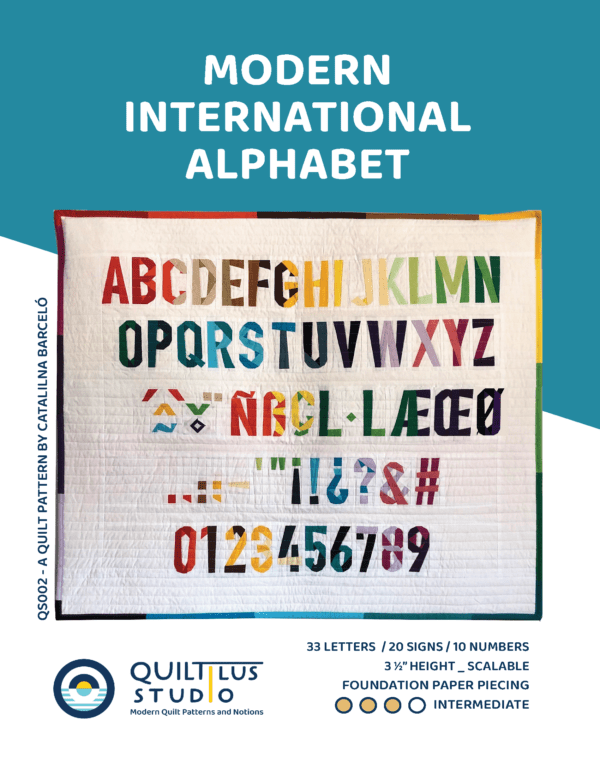 Cover M. I. Alphabet FPP Pattern QS002 Quiltilus