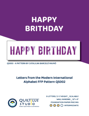 Happy Birthday FPP Pattern. PDF